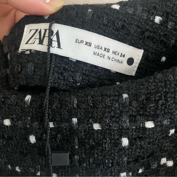 *SOLD* NWT Zara Textured Weave Cutout Mini Dress with Faux Pearls - Picture 8 of 10